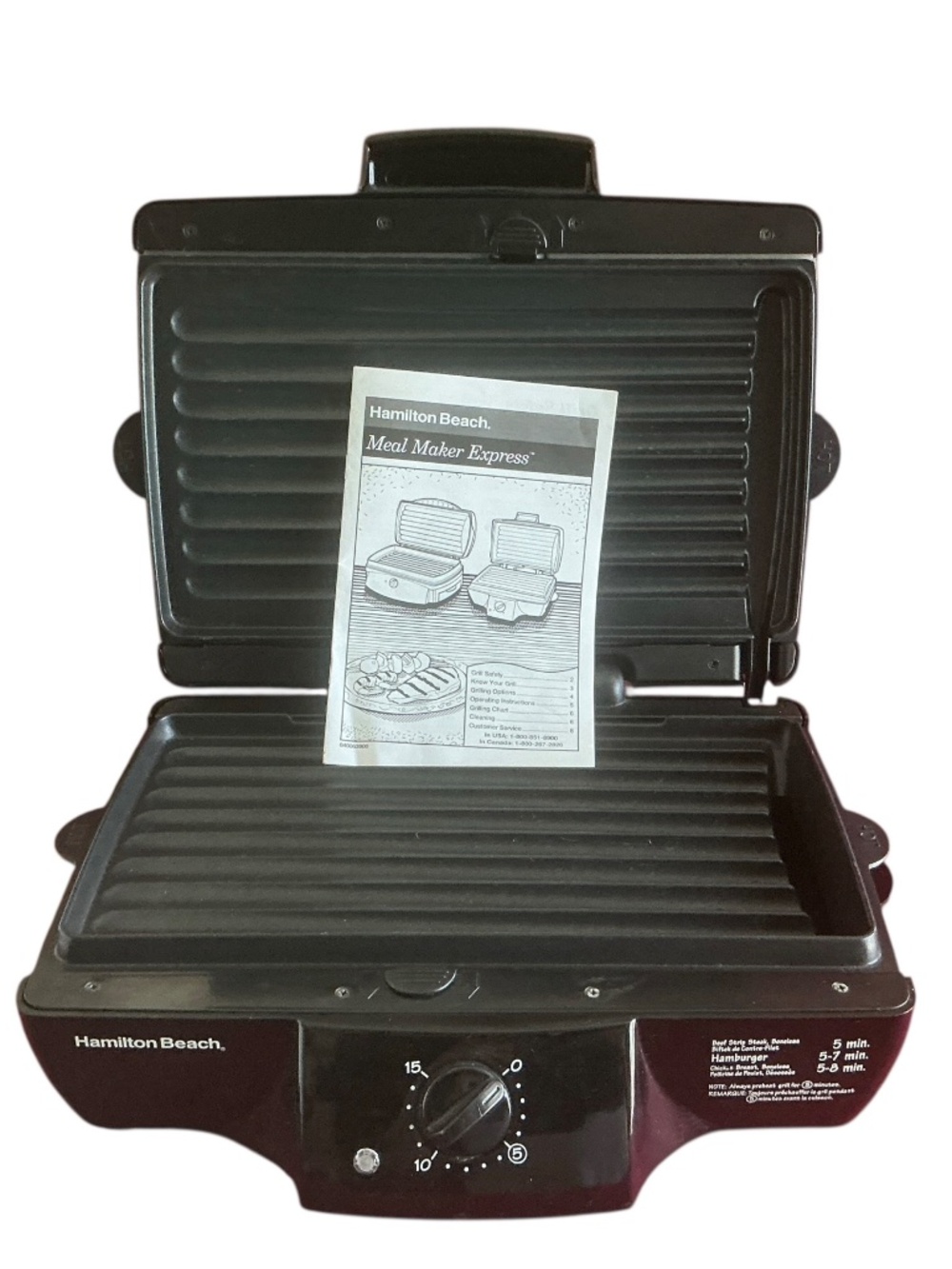 Hamilton Beach 25285BH Meal Maker Express Indoor Electric Grill Cooker NEW